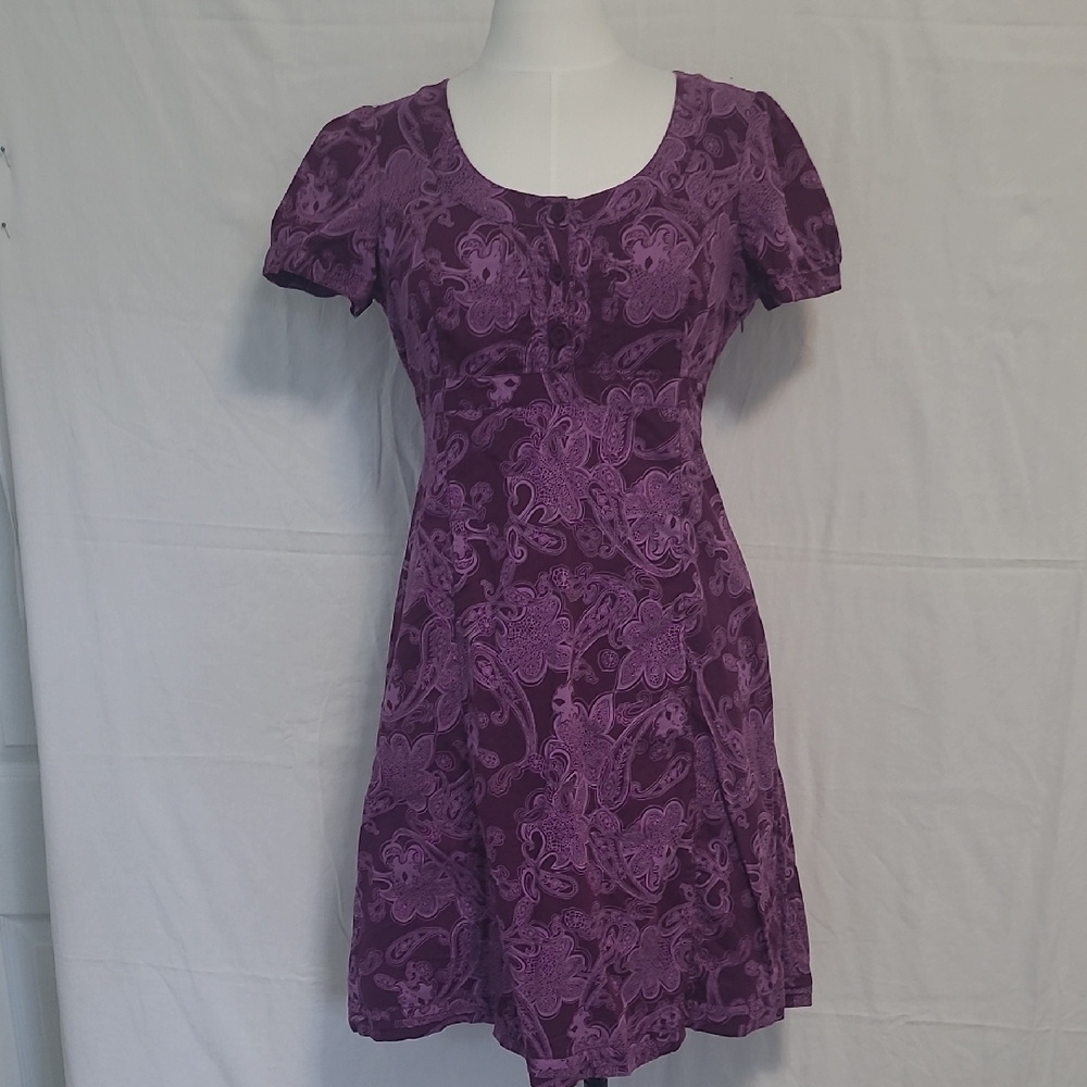 Esprit Purple Dress with Paisley Design